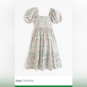 The A&F Emerson Poplin Puff Sleeve Midi Dress